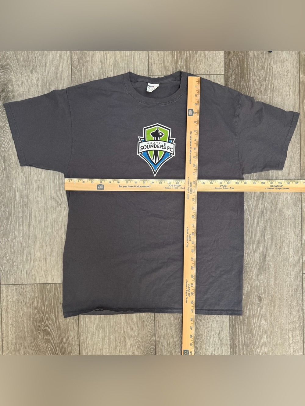 JERZEES SEATTLE SOUNDERS FC SHORT SLEEVE LOGO T SHIRT GREY UNISEX LARGE - Picture 7 of 7
